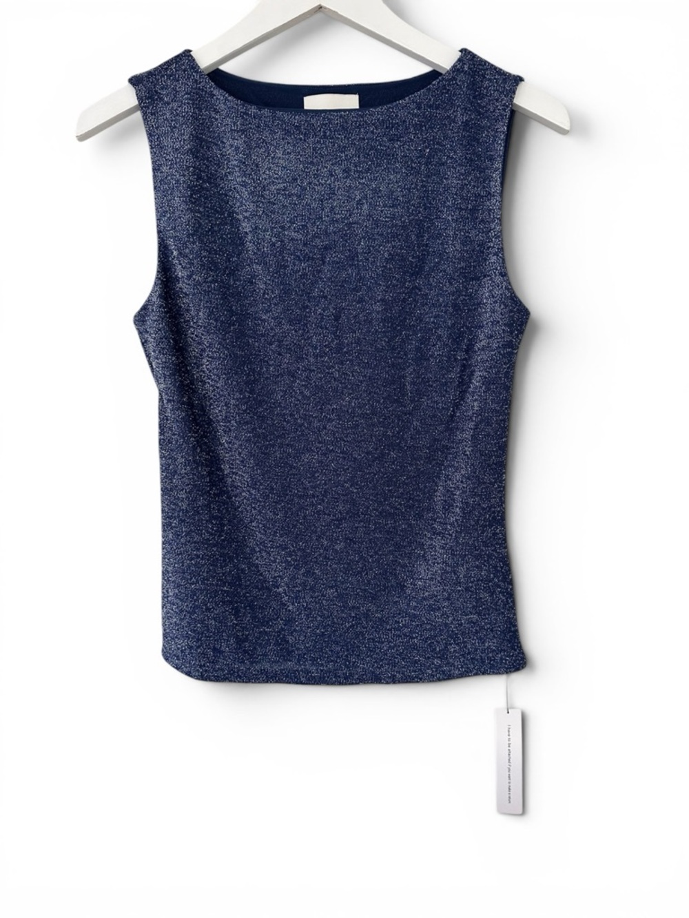Reformation • Dusk Knit Top in Navy Sparkle